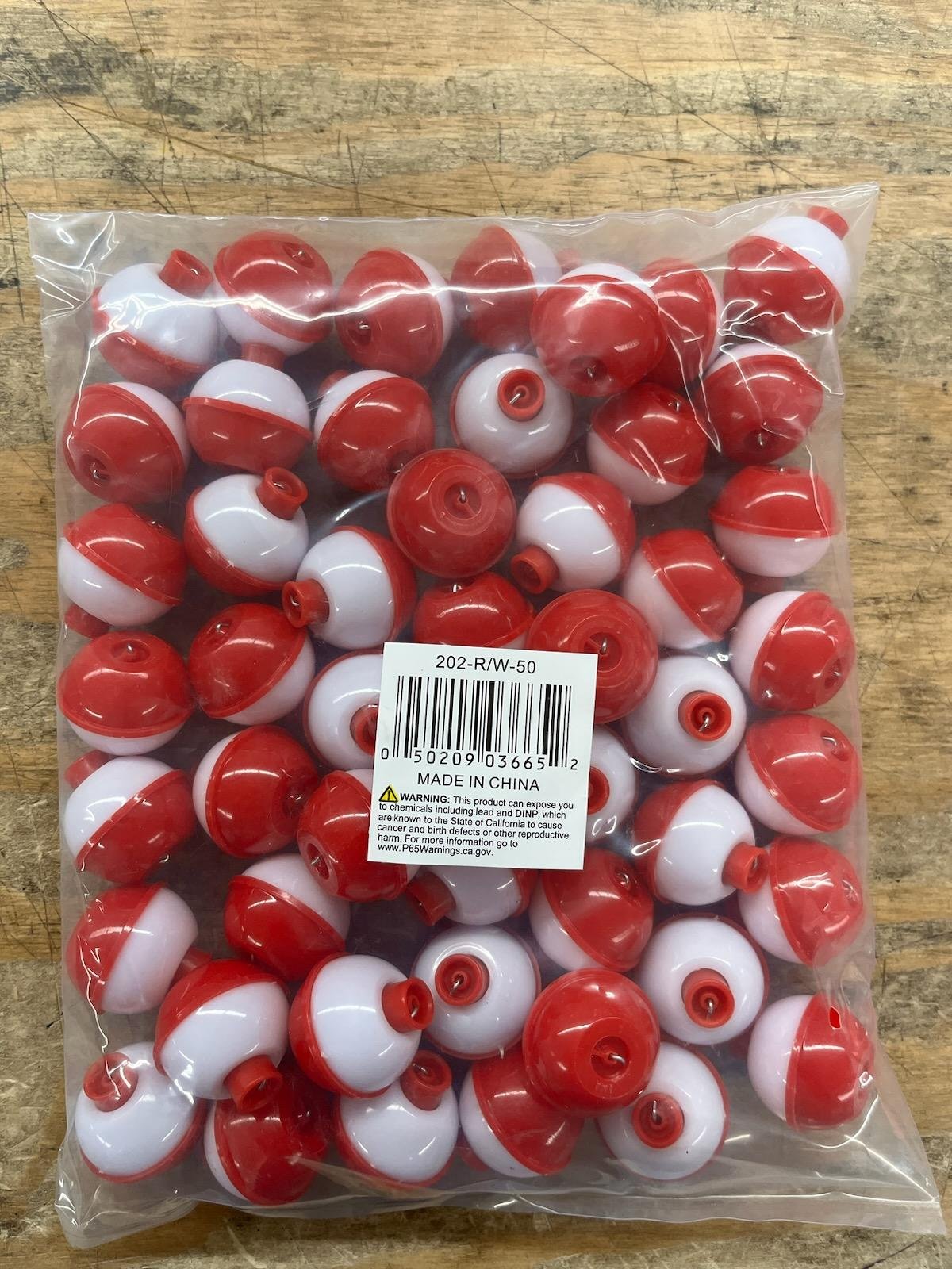 FJ Neil Red/White Snap On Floats 50 pack — Simmons Distributing